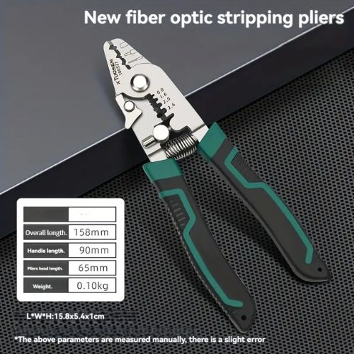 Precise 3 Holes Fibre Optic Wire Striper (6.5 Inch) Heavy Duty
