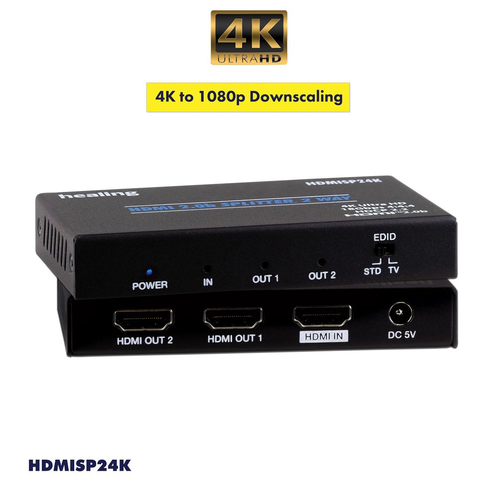 HDMI Splitter - 2Way 1 to 2 HDCP 2.2 18G 4K