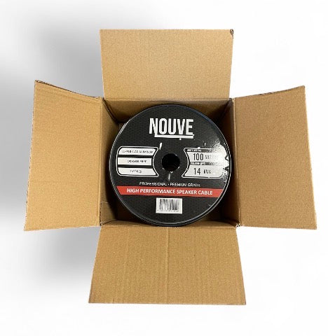 Nouve 14 AWG In-Wall Speaker Cable 100m Pure Copper (2-Core)