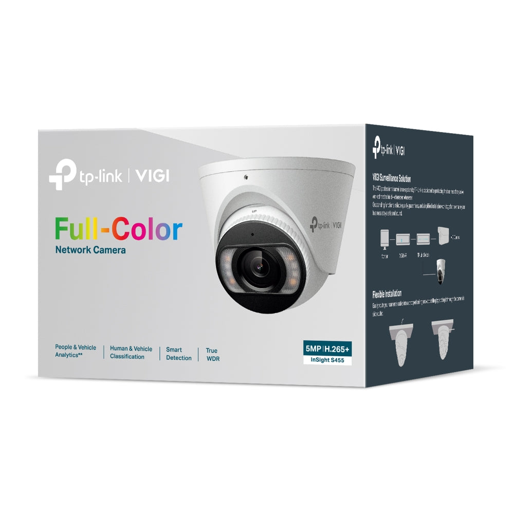 Tp-Link VIGI 5MP Full-Colour Turret Network Camera 2.8mm InSight S455