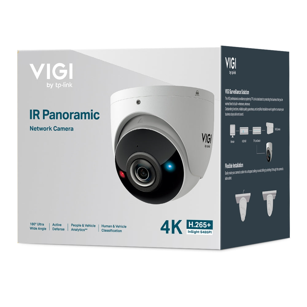 Tp-Link VIGI 8MP IR Panoramic 180° Turret Network Camera InSight S485PI