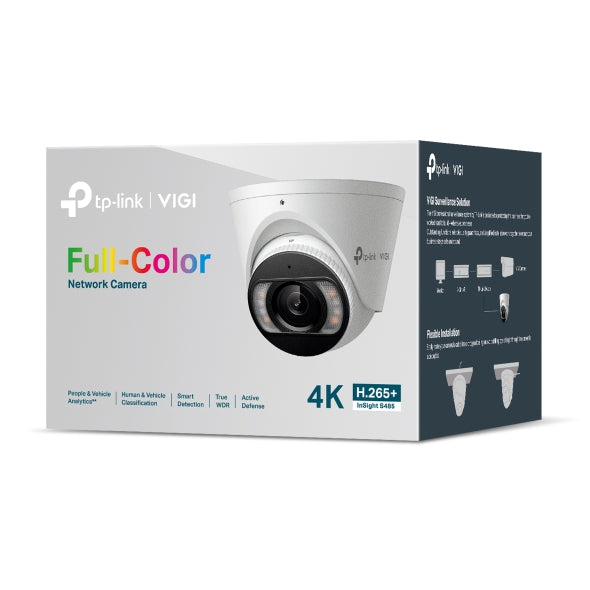 Tp-Link VIGI 8MP Full-Color Turret Network Camera 2.8mm InSight S485