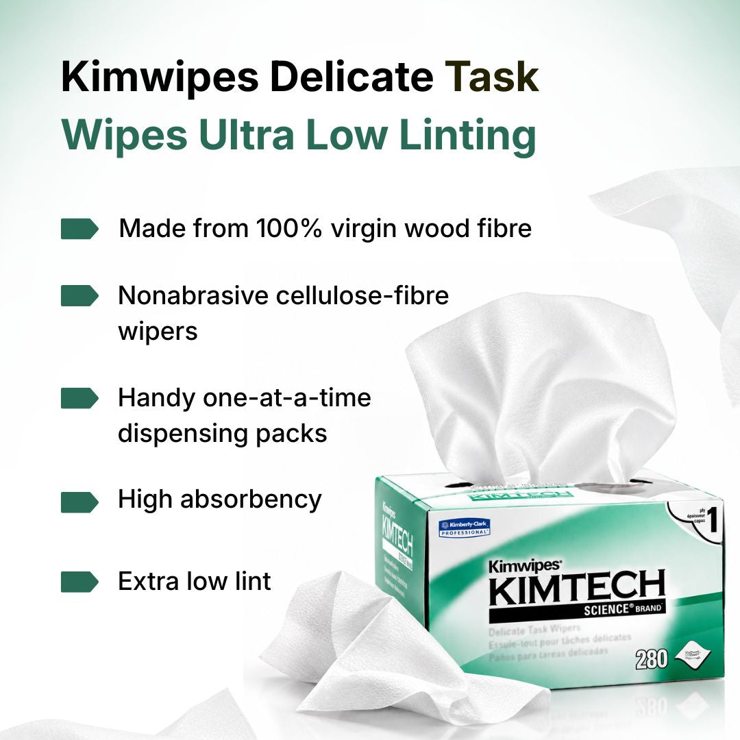Kimwipes Delicate Task Wipes Ultra Low Linting 21cmx11cm