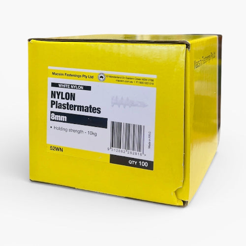 SELF-DRILLING PLASTERBOARD ANCHOR | 8mm | 100PCS | Holds upto 10Kg