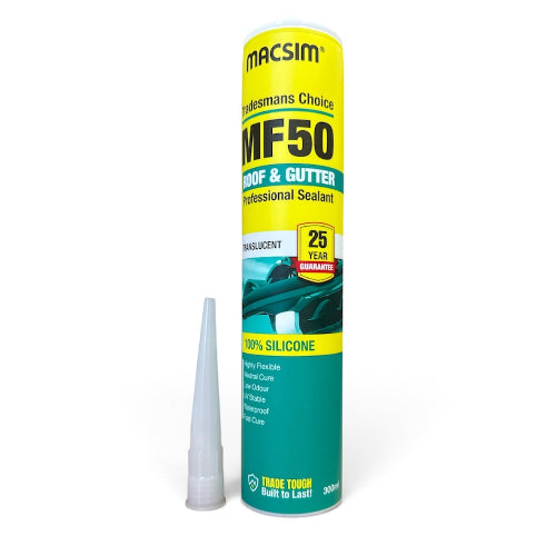SILICONE MF50 ROOF & GUTTER TRANSLUCENT/CLEAR- 300ML