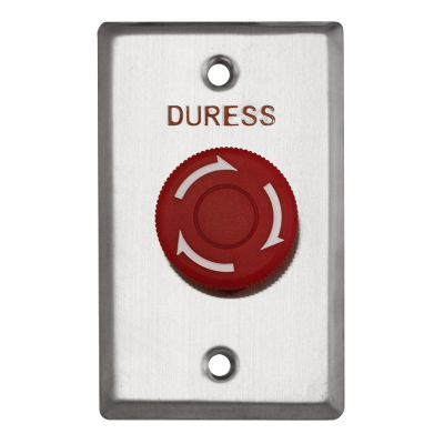 RED TWIST  BUTTON "DURESS" REX BUTTON WELL2210R-DURESS