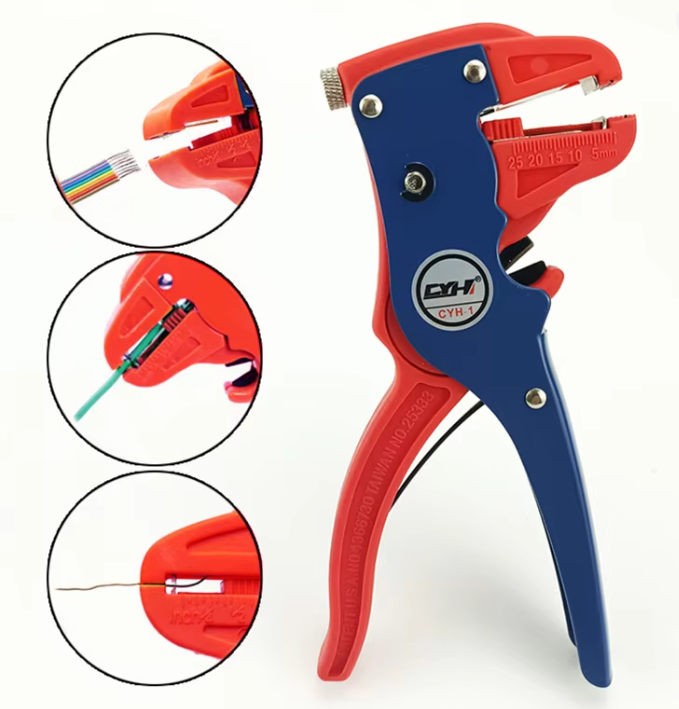 Wire Stripper and Cutter, 2 in 1 Adjustable Electrical Cable Wire Stripping Tool Eagle Nose Pliers