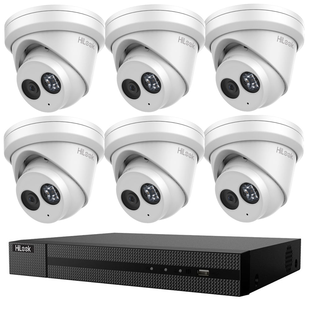 HiLook 6MP IntelliSense AI 6 Camera Kit with 8Channel NVR +2TB HDD