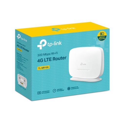 TP-LINK 300 Mbps Wireless N 4G LTE Router sim card slot TL-MR105