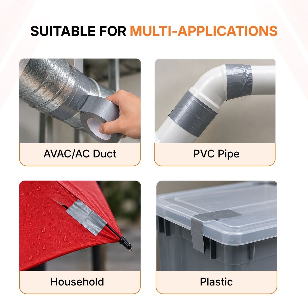 PVC DUCT TAPE GREY 48MM x 30M