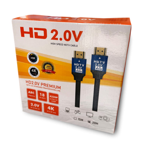 HDMI 4K 20 Meter Cable BLACK 2.0V