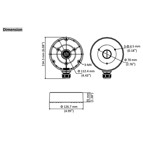 Hikvision DS-1280ZJ-DM8 CCTV Camera Bracket