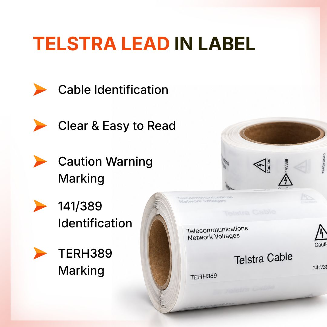 Telstra Lead In Label, Pack of 100