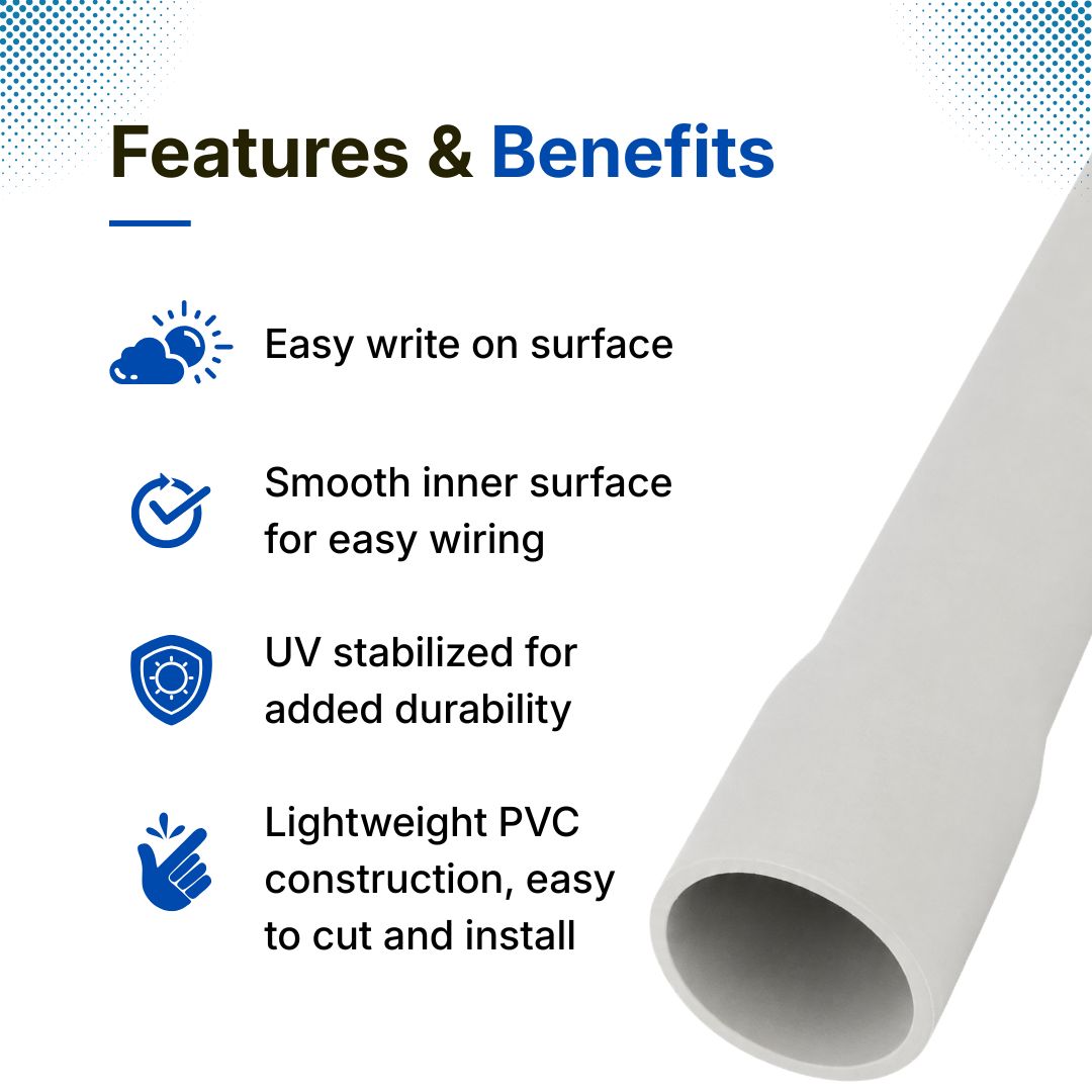 50MM CONDUIT WHITE TELSTRA