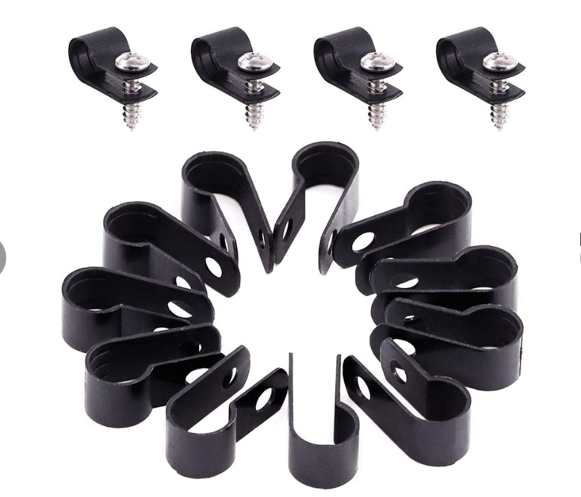 P Type Nylon 8MM Cable Clip Clamp Fix Wiring Fasteners High Quality 100 Pcs
