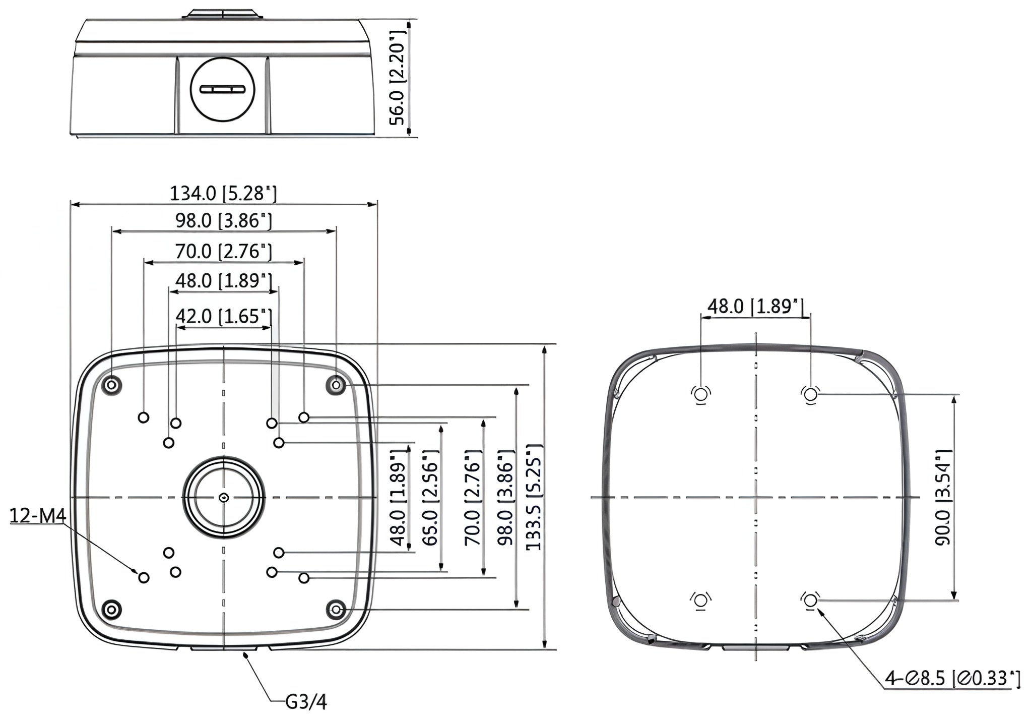 Dahua DH-PFA121 BLACK Water-Proof Junction Box