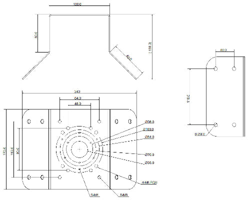 DAHUA PFA151 CORNER MOUNT BRACKET