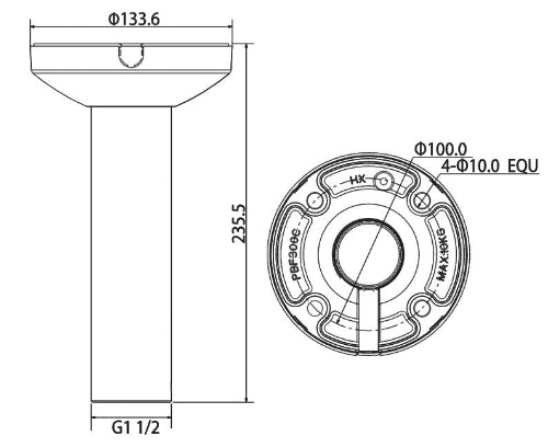 DAHUA PFB300C Ceiling Mount Bracket DH-AC-PFB300C