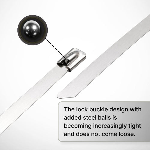 Stainless Steel Cable Tie 4.6MM * 200MM | 316 Grade | 100 PCS