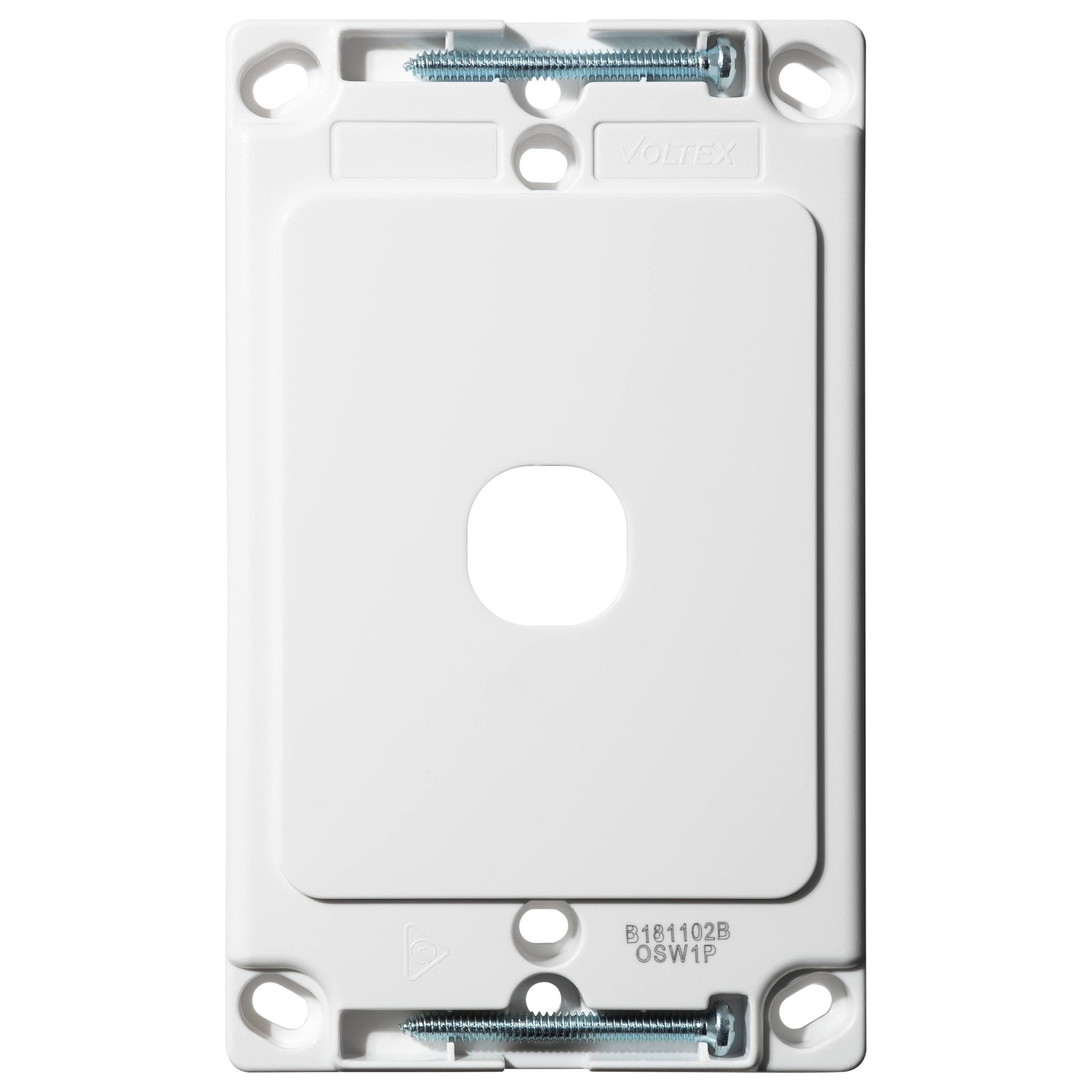 1 white gang grid plate with screw included clipsal