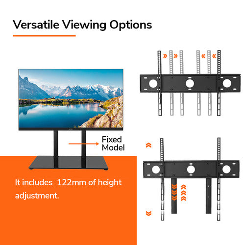 universal fixed tv stand adjustable