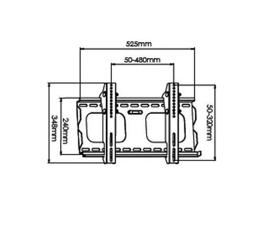 TV Wall Mount Slim Bracket Black 23"-37" PLB102S dimension
