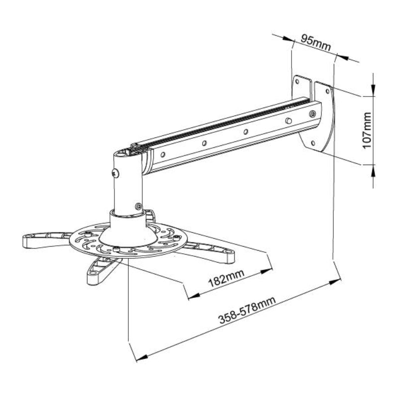 extendable projector wall mount 