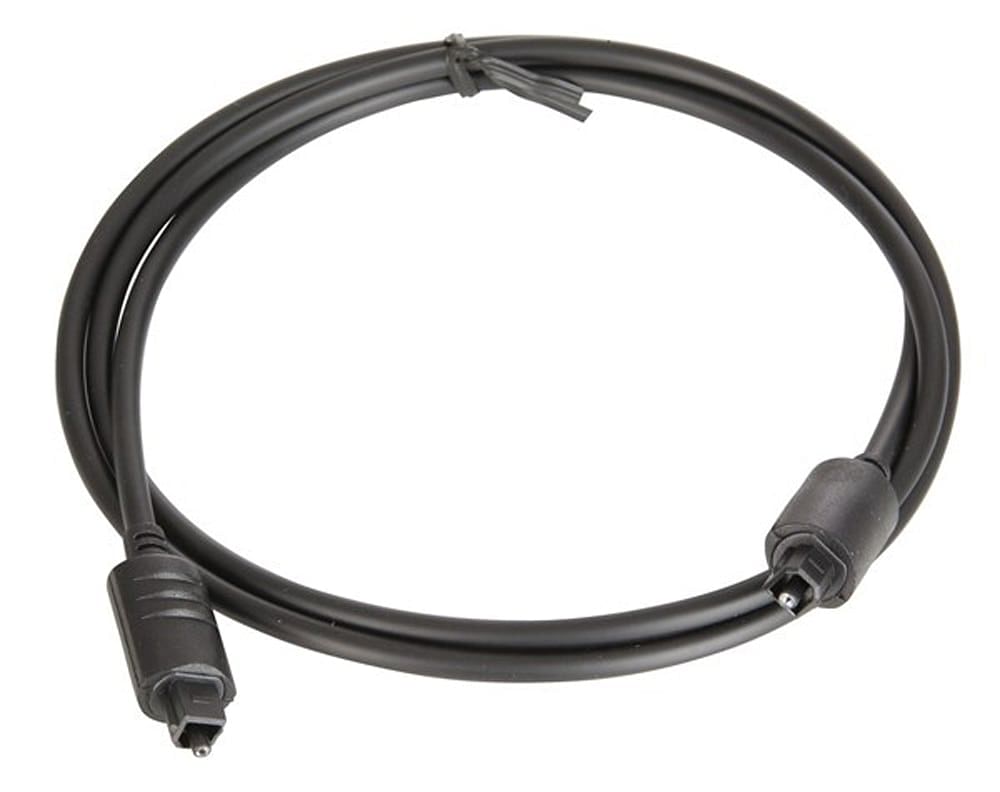 black optical audio cable
