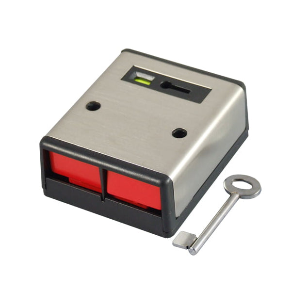 double push panic button stainless steel