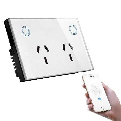 smart home wifi 2 gang switched socket