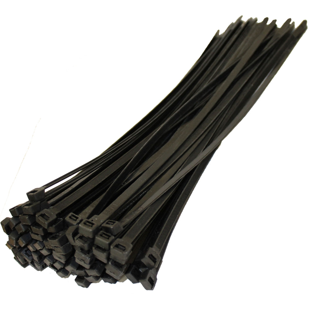 5mm x 200mm cable ties black