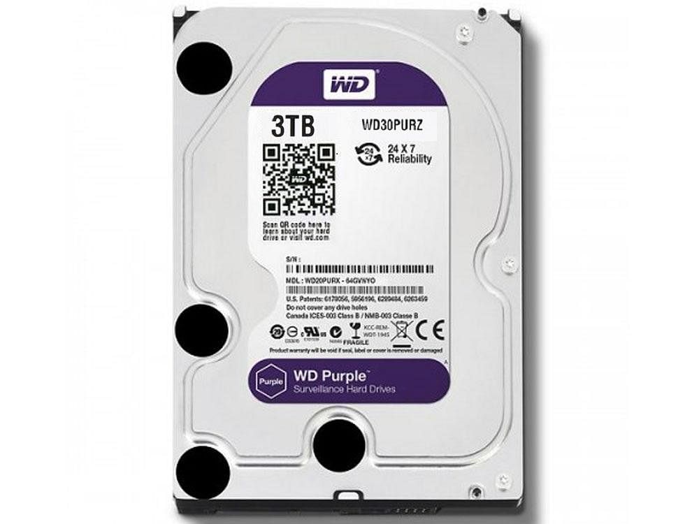 WD Purple 3TB Surveillance Hard Drive 3.5" SATA3 | Ripper Online