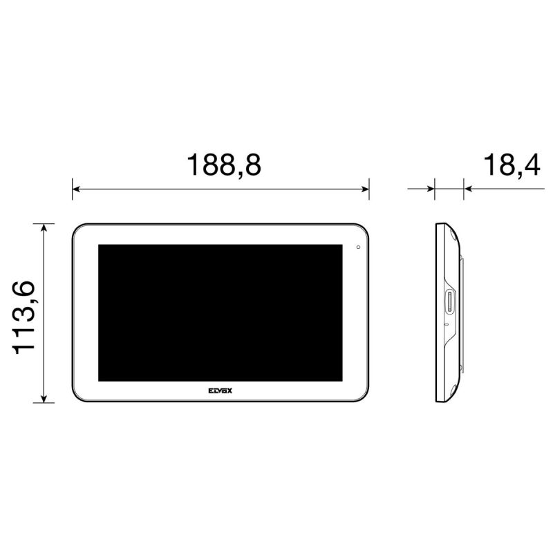 K40945  elvox wifi intercom dimensions