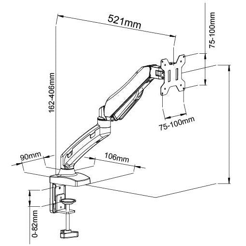 monitor stand dimensions