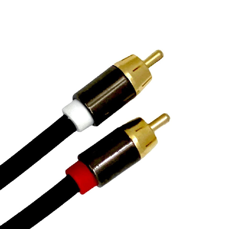 5m Premium Subwoofer Audio Cable 1 RCA to 2 RCA y splitter