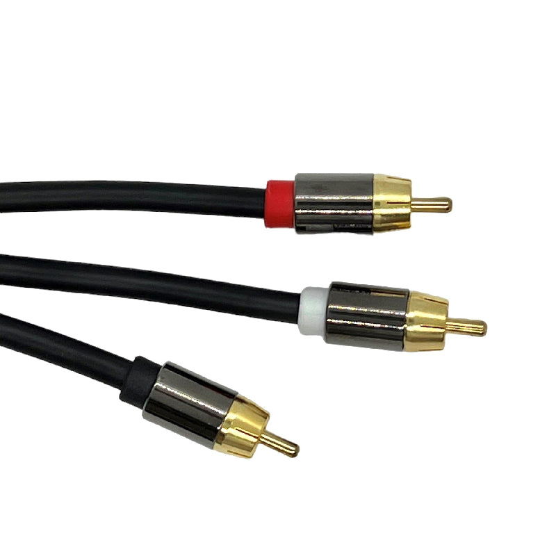 5m nouve Premium Subwoofer Audio Cable 1 RCA to 2 RCA