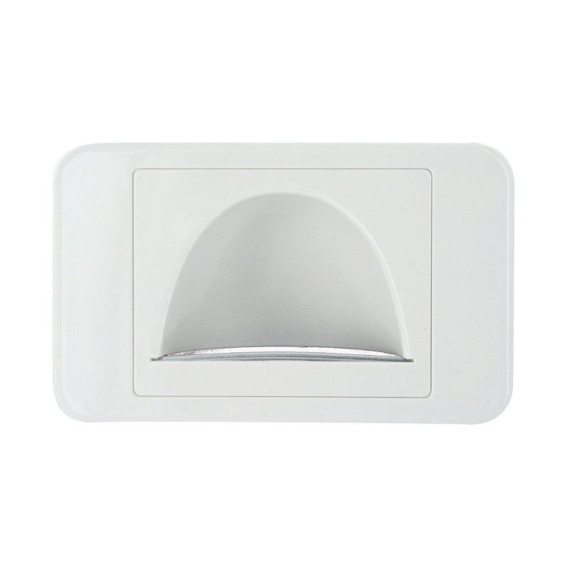 reverse bullnose wall plate white brush