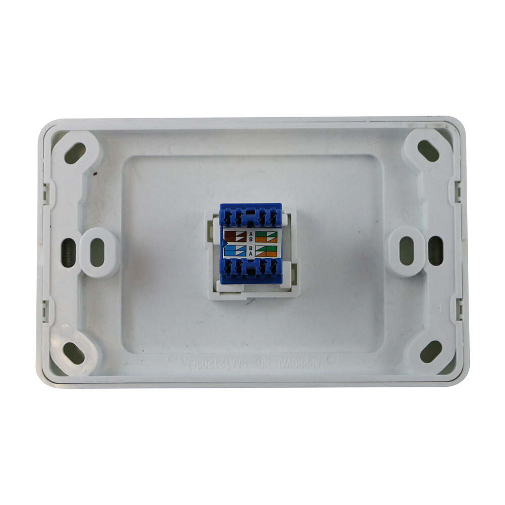 cat5e rj45 keystone jack in gang wall plate white