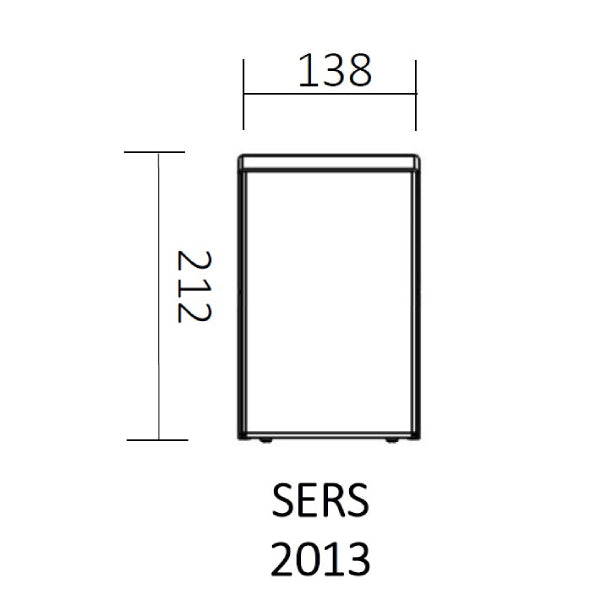 Rain Shield Aluminum Mounting Panel (200mm x 130mm) dimension